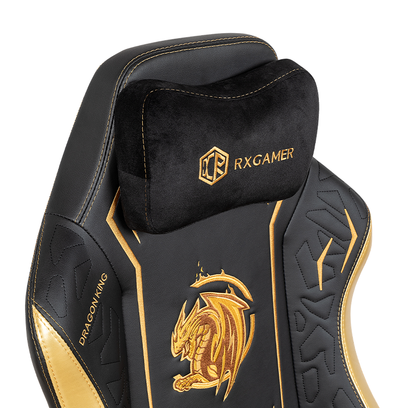 RXGAMER RX-2061 Игровое кресло с магнитной подголовником и вышивкой дракона