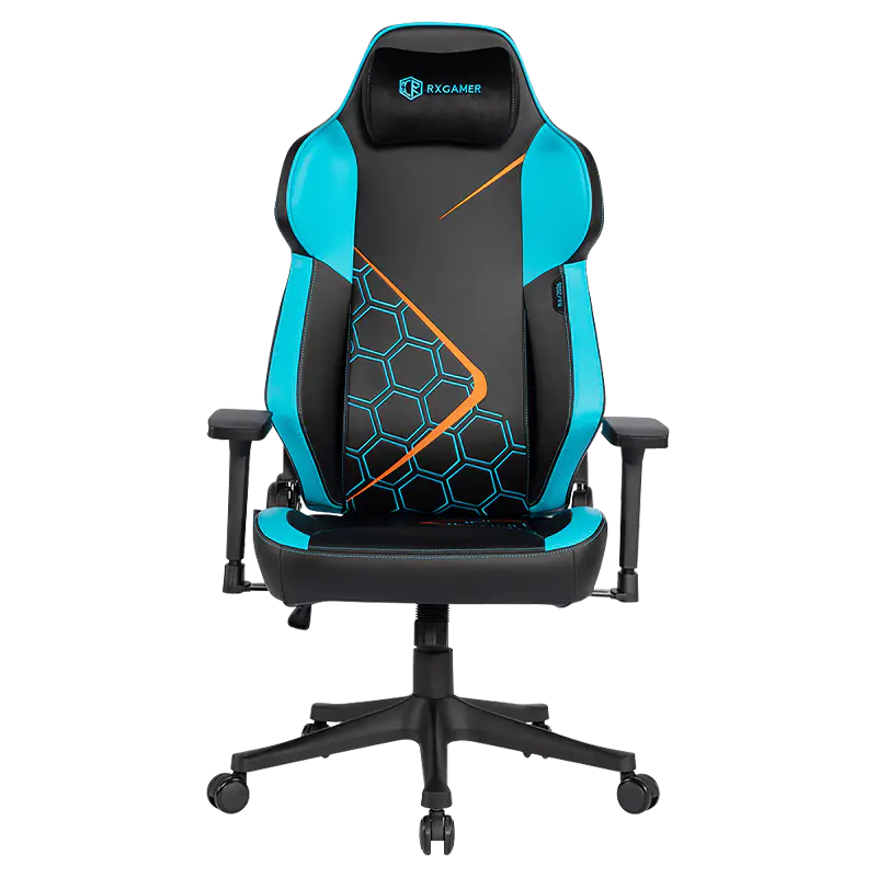 RXGAMER RX-2262 3D Регулируемые подлокотники Четырехступенчатый газовый лифт Бесшумное игровое кресло